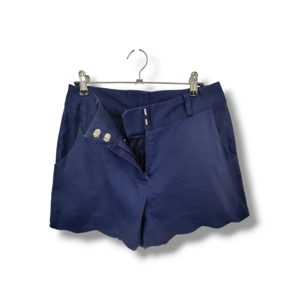 🌿Stoosh Women's Navy Blue Scalloped Hem Shorts size 5- Beautiful!💎